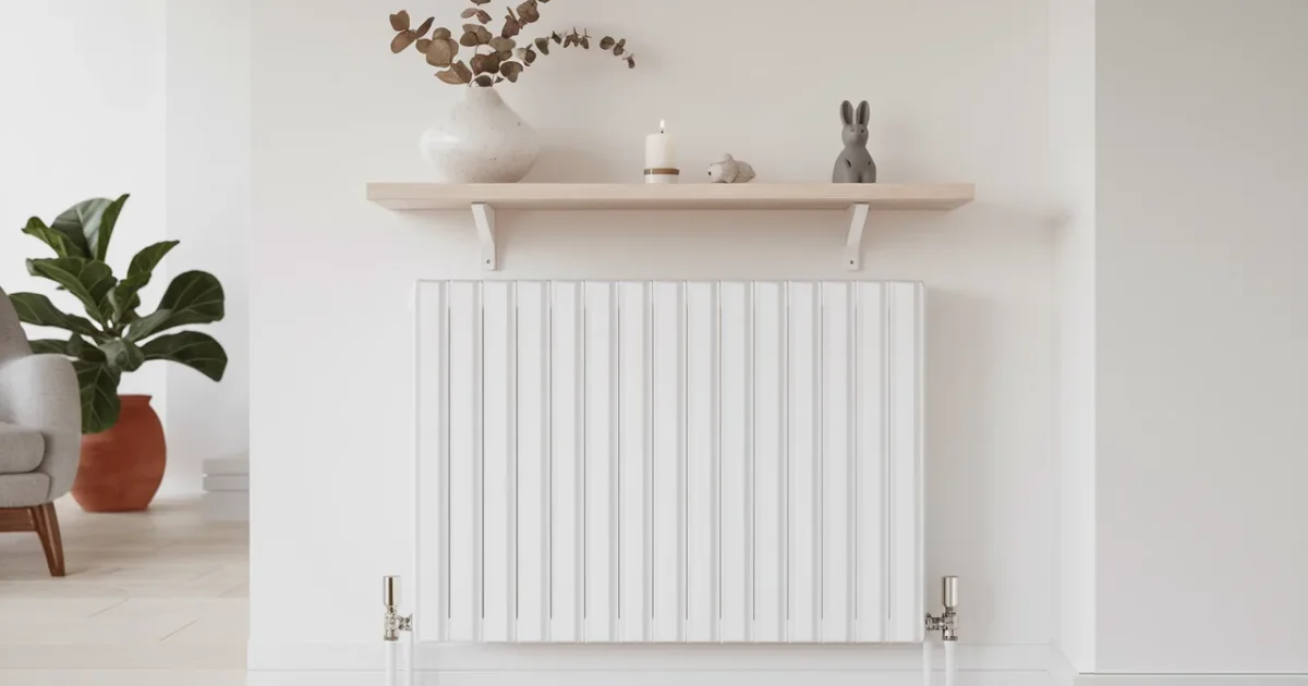 Avec une étagère au-dessus du radiateur, un expert énergie promet jusqu’à 10% de gain cet hiver